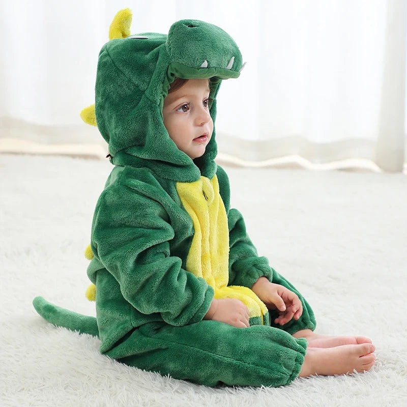 ZipRoar Green Dragon hooded baby costume