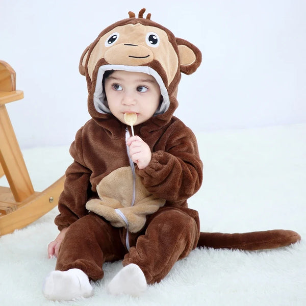 Monkey hooded animal costume