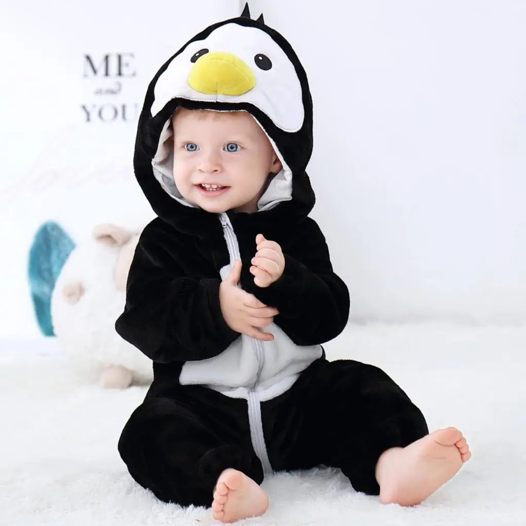ZipRoar Penguin hooded baby costume
